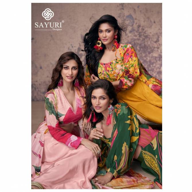Masakali By Sayuri Crepe Silk Designer Party Wear Readymade Suits Wholesale Market In Surat